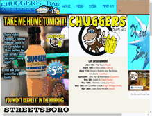 Tablet Screenshot of chuggersbar-grille.com